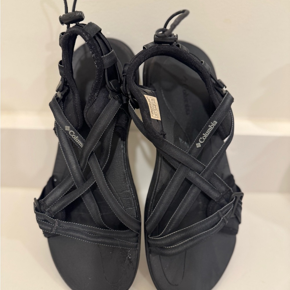 Columbia Black Sport Sandals With Velcro Straps View 3